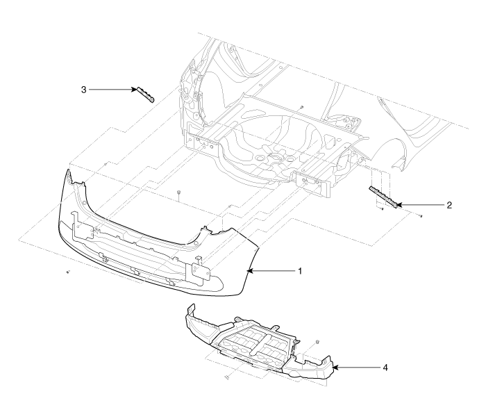 Kia Cee'd - Components and components location - Rear Bumper